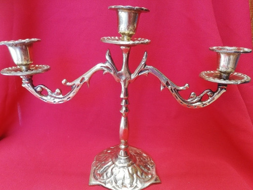 Candelabro De Bronce 3 Velas