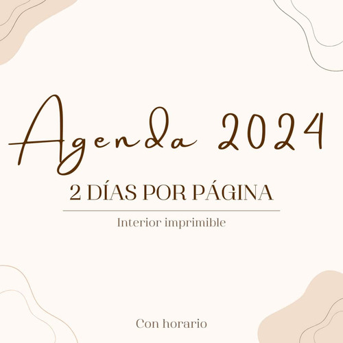 Agenda 2024 2 Días X Página (interior Imprimible)