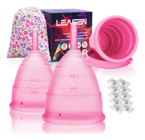 Leasen Juego De 2 Tazas Menstruales, Kit De Periodo Con Lava