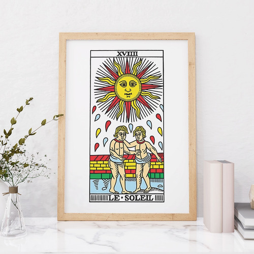 Imagen 3 de 10 de Set De 3 Cuadros Cartas De Tarot Con Marco - A Elección
