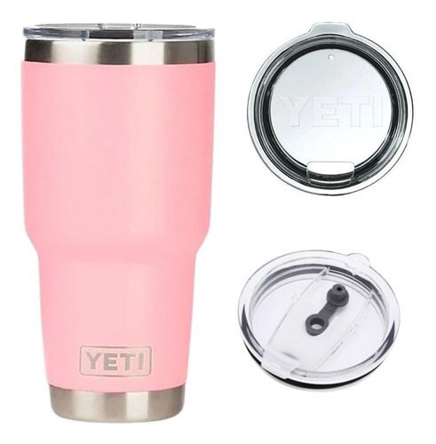 Termo Yeti Rambler 30oz 2 Tapas Clasica + Con Seguro+ Regalo