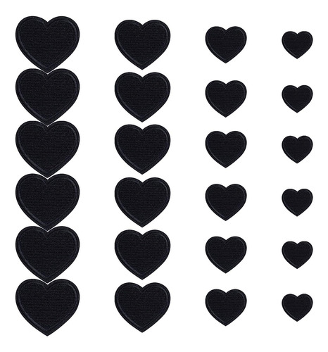 Lystaii 24 Piezas De Forma De Corazón De Corazón En Parches