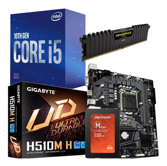 Combo Actualizacion Pc Intel I5 11400 8gb H510 + Ssd 120 Gb