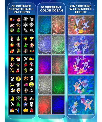 Halloween Navidad Proyector Luces Al Aire Libre Interior Negro