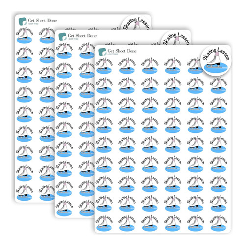 Pegatina De Planificador De Patinaje Sobre Hielo / 54 D...