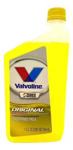 Liquido Refrigerante Amarillo Anticongelante Valvoline Zerex