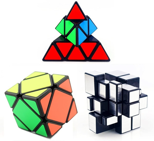 Pack 3 Cubos Pirámid+a8:a18e, Skewb Y Mirror