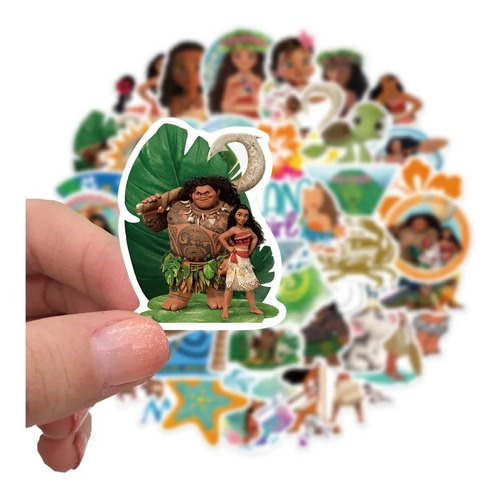 Moana - Set De 50 Stickers / Calcomanias / Pegatinas