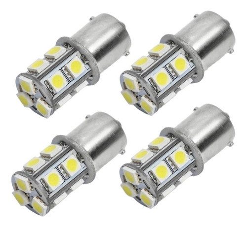 Pack 4 Ampolletas Luz Led 1 Contacto Luz Blanco Frio 5050