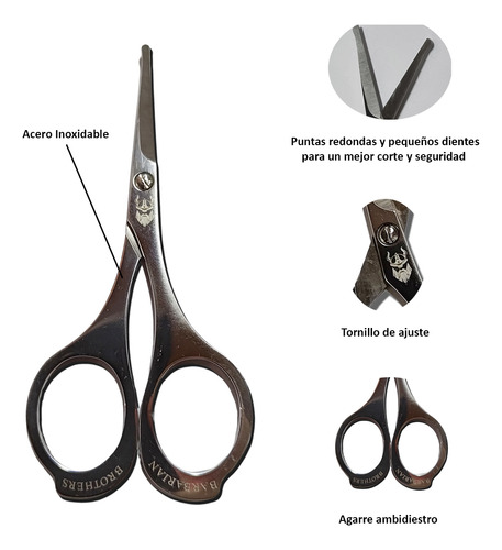 Tijeras Para Barba Y Bigote Barbarian Brothers