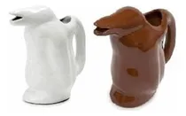 Comprar Jarra Vino De Mesa Pinguino Blanco Marron 1 Litro Ceramica!