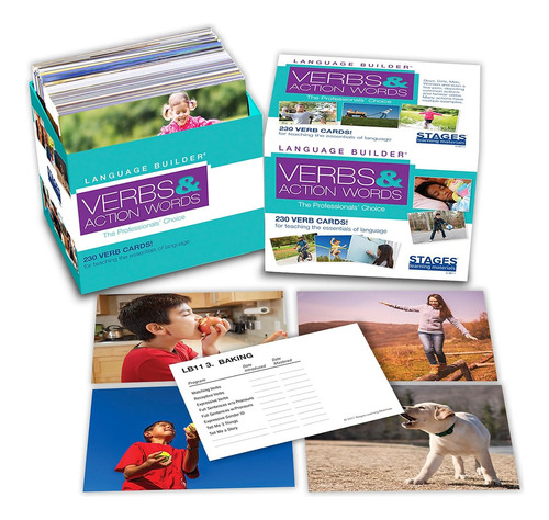 Tarjetas De Aprendizaje De Lenguaje Vocabulario Y Verbos