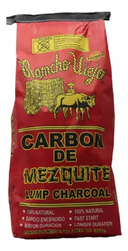 Carbon De Mezquite Rancho Viejo 2 Bolsas De 6.8kg C/u