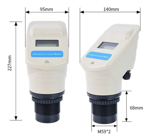 Transductor Sensor De Nivel Ultrasonico 0-10m 4-20ma Dc24v