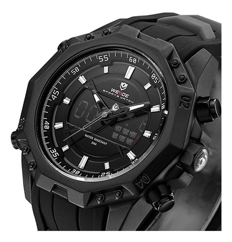 Reloj Weide 6406b Black De Alta Calidad