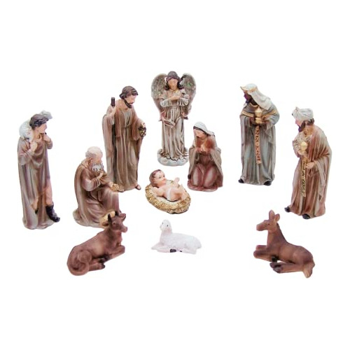 Conjunto Natividad Navideña Pastel, 11 Piezas, 12 Pulgadas