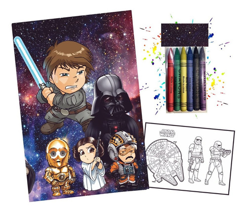 80 Libro Para Colorear Infantiles Star Wars O Crayola Star W