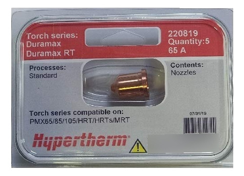 5 Toberas Hypertherm Powermax 220819 65a Cnc Manual Duramax