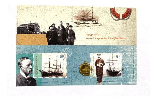 Filatelia Argentina Corbeta A.r.a. Uruguay 2 Bloques Mint