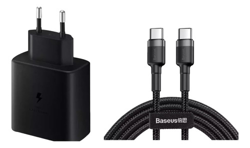 Cargador Samsung 45w S22 Ultra Más Cable Baseus 2 Metros