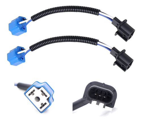 Par Arnés Conector H4-h13 Faro 7 Pulgadas Vocho Jeep