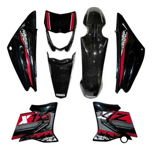 Kit Plástico Yamaha Xtz 125 Tapas Guardabarros 6p Y Calcas!