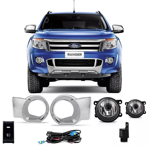 Kit Farol Neblina Ranger 2014 + Super Led 4d 6000k