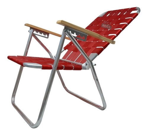 Imagen 3 de 9 de Reposera Plegable Playera De Aluminio 5 Posiciones - X2 Un!!