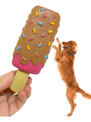 Juguete Con Chifle Helado Antiestrés Sonido Perros Gatos