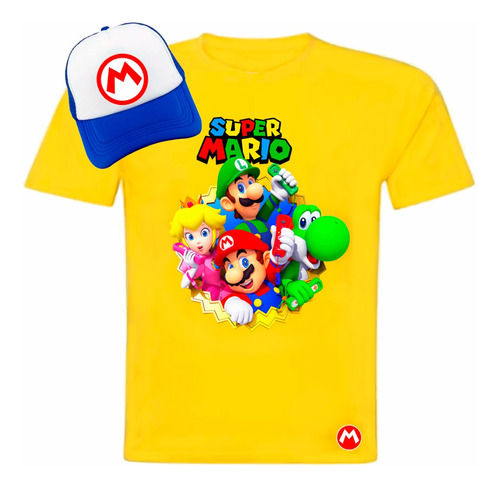 Polera Mario Bross Personajes + Jockey Premium 