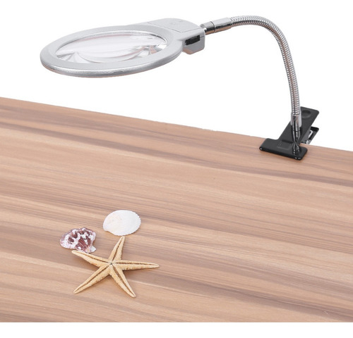 Lente Grande De Mesa Lámpara De Escritorio Con Lupa Iluminad