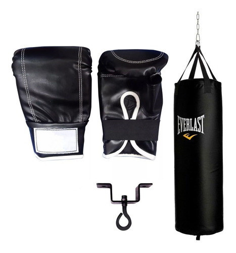 Combo Everlast Bolsa De Boxeo + Guantilla + Gancho Mvdsport