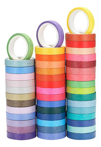 60 Rollos De Cinta De Papel Decorativa Pegatinas