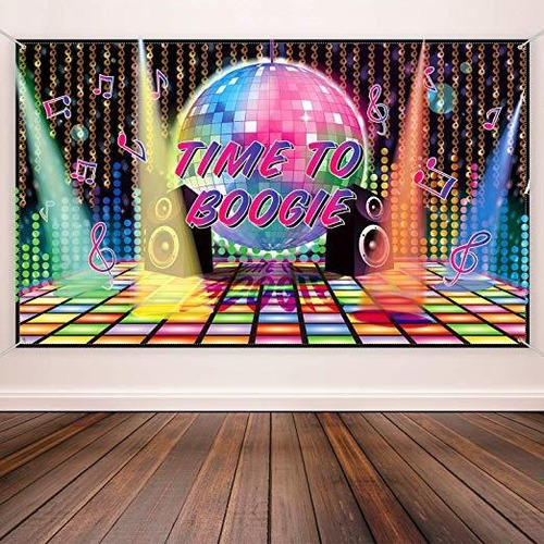 70 Tema Decoración De Fiesta Disco Bandera Contexto Del 70 P