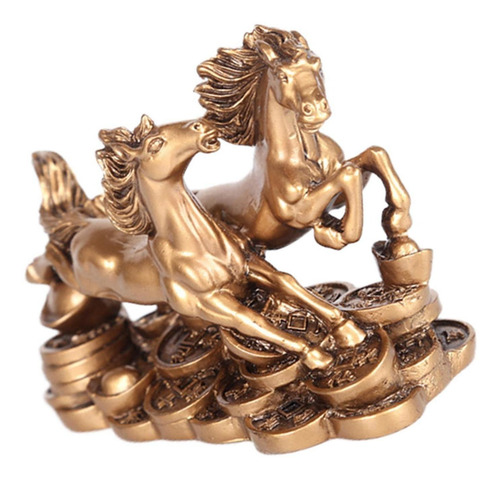 Resina Feng Shui Estatua De Caballos Al Galope Regalo De