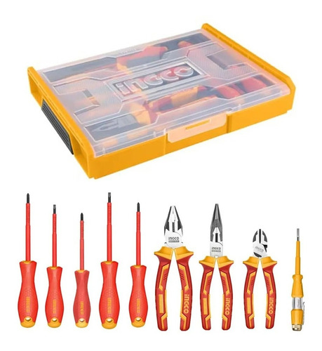 Set Organizador + 5 Herramientas Aisladas P Electricista Tyt