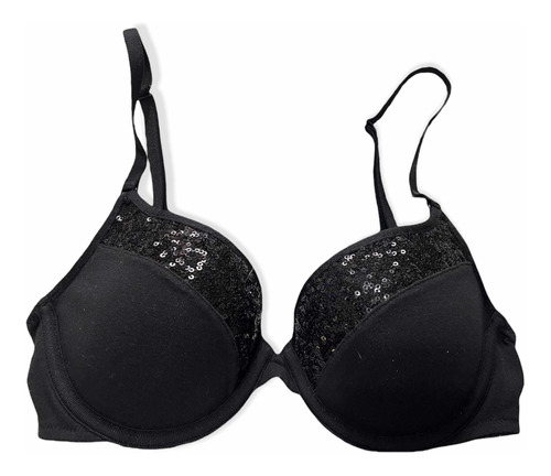 Corpiño V Secret Push Up Con Lentejuelas 34c