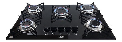 Fogão cooktop gás Askoi 5 bocas c/ 2 bocas grandes preto 110V/220V