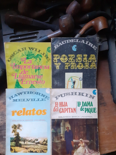 Lote 4 Libros: Melville-pushkin-wilde-baudelaire