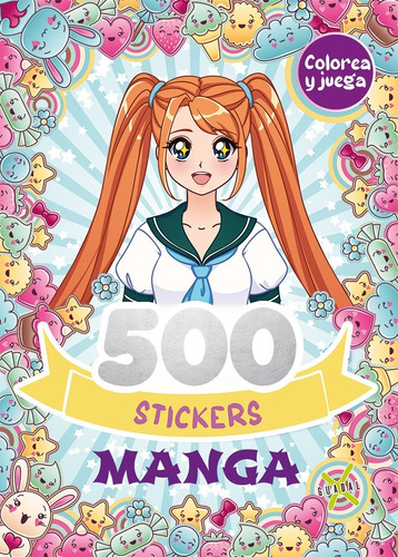 Libri Infantil 500 Stickers Manga