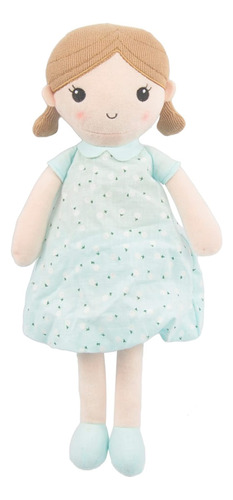 Linzy Toys, Suave Peluche Menta Azul Emily Rag Doll, 15 