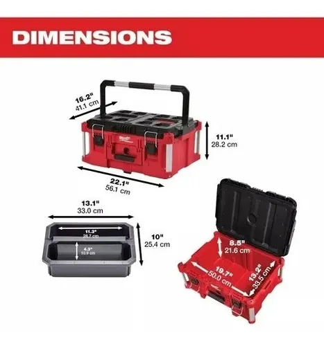 Caja De Herramientas Packout Grande 20 X 13 X 8 Milwaukee