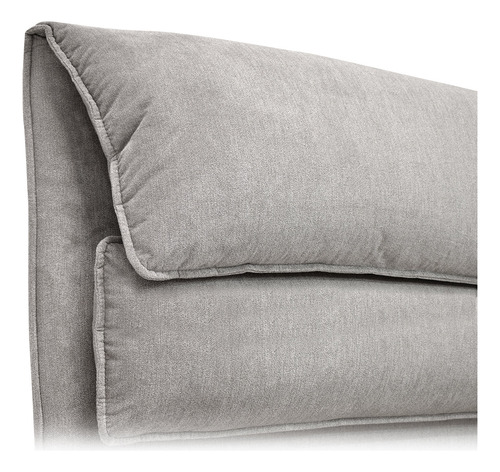 Cama Con Base Queen Size Lujosa Sofisticada Color Gris