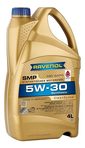 Aceite De Motor Smp 5w30 Ravenol 4lts Sintético C3 Mid Saps