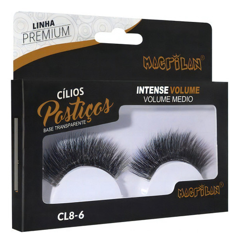 Cílios Postiços Intense Volume Médio - Macrilan - Cl8-6