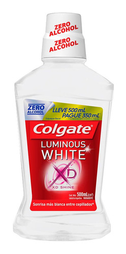 Enjuague Bucal Luminous White X 500 Ml Sin Alcohol