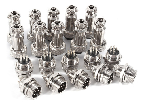 Conector Hembra Aviation, Juego De 10 Conectores Gx12 De 6 P