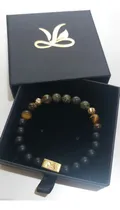 Comprar Pulsera De Ojo De Tigre, Onix, Bloondstone  Y Oro 18k