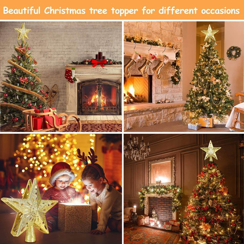 Decoração De Árvore De Natal De 24cm Com Projetor Rotativo | Parcelamento  sem juros