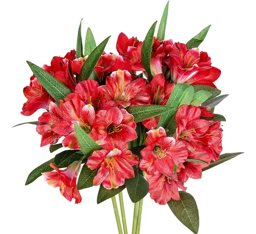 Grand Verde Amaryllis Flores Artificiales De 180 In De De 4